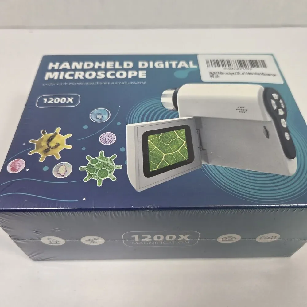 Handheld Digital Microscope, 2'' LCD Screen Microscope 1200X New Sealed Inviment